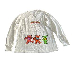 Grateful Dead Long Sleeve Shirt Mens Small White